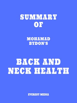cover image of Summary of Mohamad Bydon's Back and Neck Health